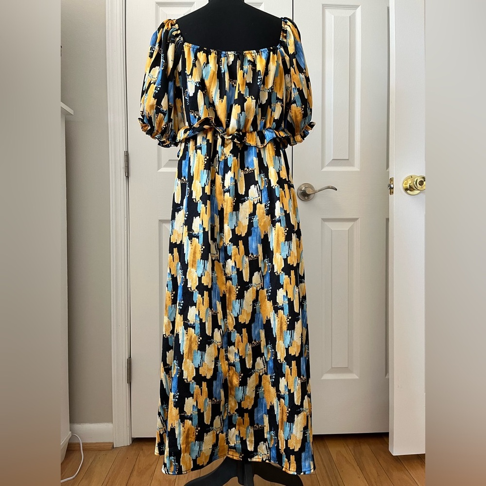 Piper and Scoot Abstract Midi Dress Large - Picture 3 of 10